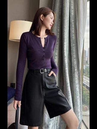 高品质时尚五分皮短裤