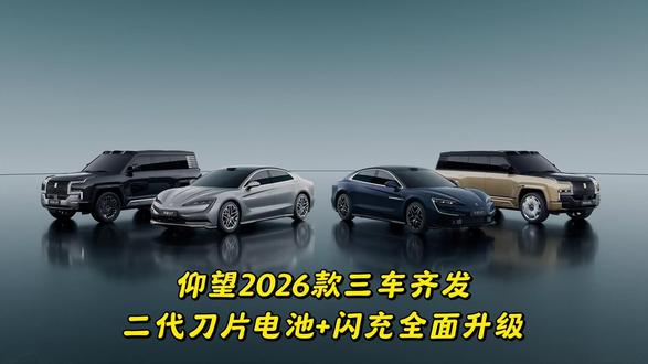 闪充+二代刀片电池加持,仰望26款旗舰车型全面升级 仰望2026款旗舰矩阵来了:U7、U8、U8L鼎世版。三款车型全部升级搭载第二代刀片电池和闪充技术,覆盖性能、越野、行政三大场景。闪充技术赋能极致体验。#比亚迪第二代刀片电池 #比亚迪闪充 #仰望U7