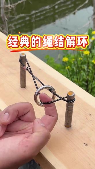 看似一个死结,高手一招破解!你的大脑转过弯来了吗? #益智玩具 #烧脑 #脑筋急转弯 #高智商