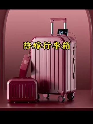 结婚行李箱红色订婚陪嫁箱女新娘婚礼拉杆箱密码嫁妆箱子结实耐用#结婚 #陪嫁行李箱 #拉杆箱 #婚庆用品 #陪嫁用品