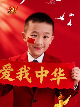 红旗下,童心映中华,爱我中华,爱我祖国❤️🇨🇳   #爱国情怀 #少年强则国强