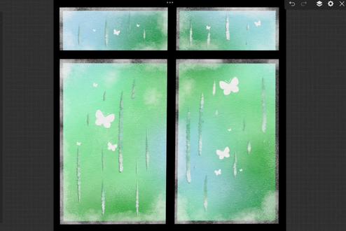 『画世界Pro』玻璃画#绘画 #绘画过程 #蝴蝶