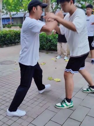 冯权老师指导弟子张浩伟意拳推断 #意拳#大成拳#站桩#推手