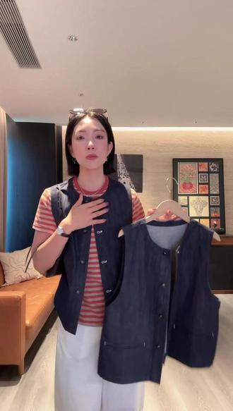 轻奢牛仔马甲 #夏季新款女装#私服穿搭#美衣分享#舒适百搭#品质女装