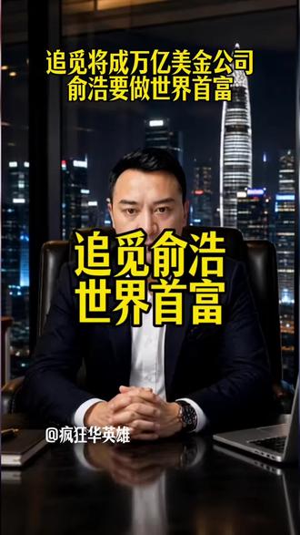 追觅俞浩要做世界首富,超越马斯克和黄仁勋#俞浩#追觅#老板#疯狂华英雄#疯狂华英雄热搜榜