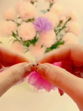 【教师节特惠:送花瓶】21朵雪纱带康乃馨材料包#手工花材料包#手工花教程#玫瑰花材料包#玫瑰花推荐#玫瑰花教程