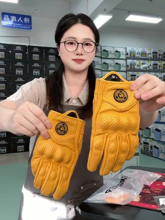 小羊皮骑行手套#骑行手套#摩托车骑行手套#机车手套#外贸#骑行装备