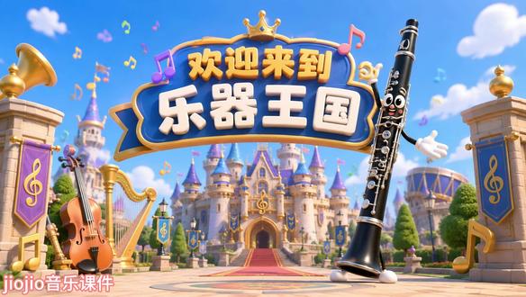 新版人音二下《单簧管波尔卡》 化身“乐器王国小使者”,开启19世纪波尔卡音乐会时光之旅
这节课《单簧管波尔卡》用了一个“乐器使者+时光旅行”的情境设计,让孩子从进入课堂开始就带着角色感学习。
我把单簧管设定为“乐器王国的小使者”,通过一张“乐器小名片”快速建立认知,再用主题旋律设计“启动时光机”的任务,孩子通过节奏动作律动,直接进入19世纪的波尔卡舞会情境。
聆听部分加通过多感官的反复聆听:每次听到主题旋律就用动作回应,并统计出现次数,孩子在过程中自然发现结构规律,最后归纳出 A+B+A+C+A 的回旋结构。
B段让孩子感受单簧管和钢琴一问一答的“音乐对话”;C段则用“转圈律动”表现优雅舞蹈感参与音乐表达。
最后用木管乐器家族做拓展,让孩子感受不同乐器的音色性格,形成完整的听觉经验延伸。
整体设计就是:情境贯穿 + 任务驱动 + 身体律动 + 结构自发现,让孩子不是在“学习《单簧管波尔卡》”,而是在真正“走进音乐”。#单簧管波尔卡 #人音版小学音乐课件 #jiojio音乐课件 #音乐课件 #ai融合课件