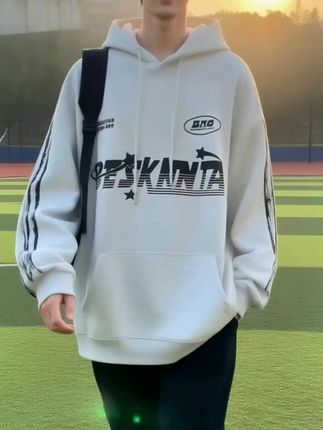 唐狮集团DESSO青少年连帽卫衣男士秋冬季宽松潮流百搭长袖上衣男#时尚#男装#英俊