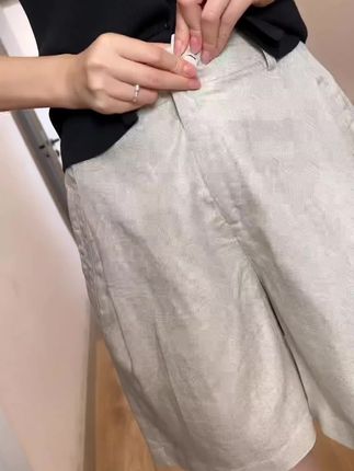 #五分短裤推荐 #亚麻短裤 #短裤推荐 #亚麻五分裤 #显高显瘦显腿长