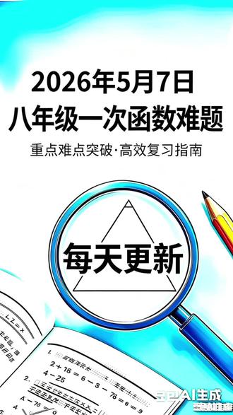 八年级一次函数 #数学几何解题技巧 #一次函数#中考数学 #数学解题笔记 #提分秘籍