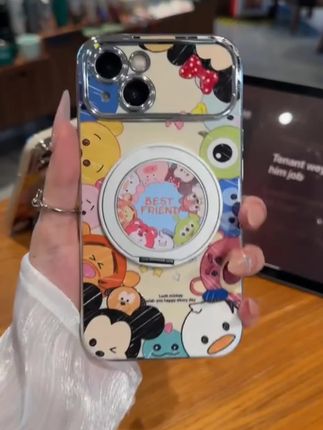 卡通米奇适用苹果15华为vivo/oppo小米iPhone16电镀大视窗手机壳#手机壳 #好物推荐🔥 #这也太好看了 #女生手机壳 #今日分享