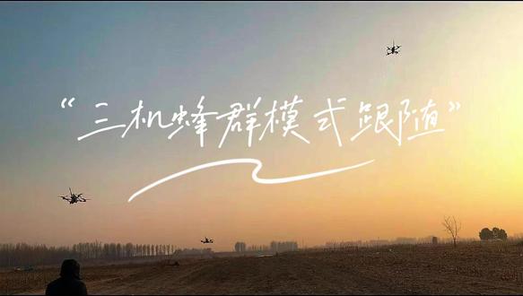 三机协同,蜂群之舞!#无人机飞行 #蜂群无人机 #穿越机fpv