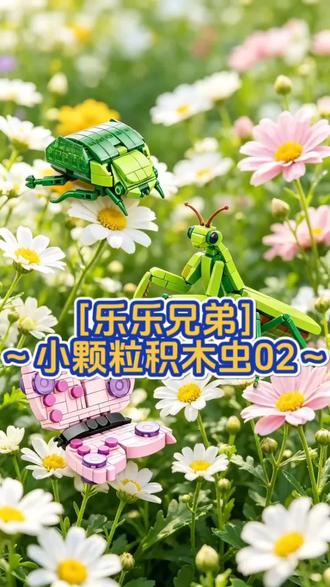 🦋小颗粒积木昆虫02~金龟子,蝴蝶,螳螂~#积木玩具