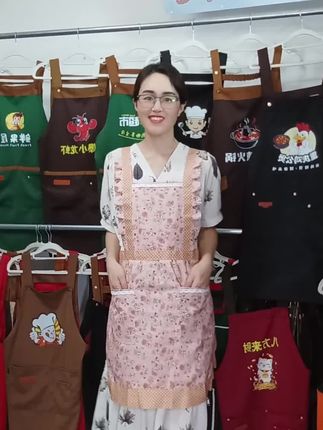 帆布围裙家用厨房女洋气网红时尚#大口袋围裙 #围裙 #质量杠杠的好