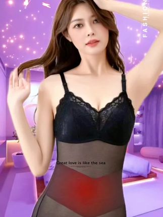 新款四季女网纱打底塑身连裆免穿文胸背心束身衣 #收腹提臀 #塑形衣 #辣妹背心 #连裆塑身衣 #打造完美身材