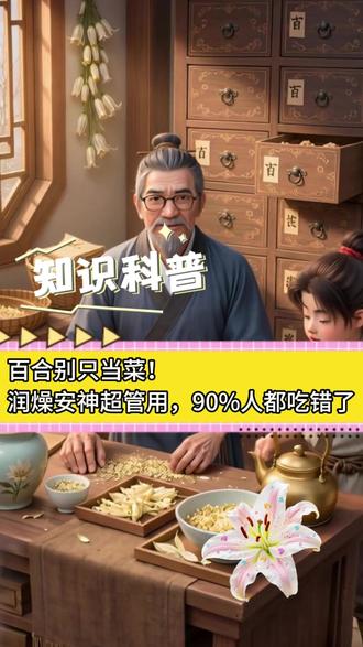 秋冬口干失眠?百合这么煮才管用 谁懂秋冬口干失眠的痛😫 小徒弟煮百合越喝越涩,老中医一句话点破关键!干百合提前泡30分钟,每天8-12克,配莲子安神、搭银耳润燥,比润燥茶还香~#百合的正确吃法 #秋冬润燥养生 #古风师徒养生 #失眠调理小技巧 #打工人秋冬养生