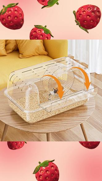 妙昂透气全景仓鼠笼透明豪华别墅金丝熊笼过冬防啃咬防越狱易清理#仓鼠笼 #宠物用品 #豪华别墅 #防啃咬 #易清理