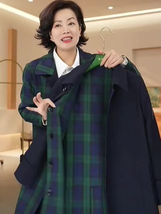 【【双面穿】气质百搭翻领宽松中:/ 长款风衣外套女#时尚风衣外套 #百搭上衣 #精致优雅知性 #女人味十足 #谁穿谁好看系列