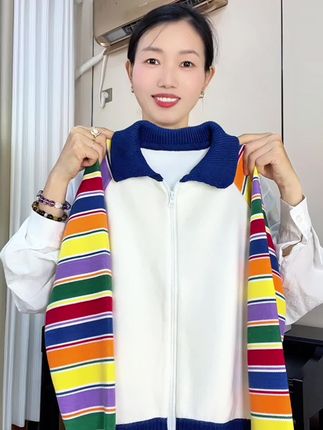 多巴胺针织小开衫,反季价格真香呀,百搭又耐看#多巴胺女孩穿搭#针织衫#毛衫#外套#超高性价比