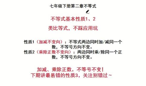 1分钟吃透不等式2个性质!类比等式,孩子一看就会 利辛开心数学七下总结-1分钟吃透不等式2个性质!类比等式,孩子一看就会#利辛开心数学 #七年级下册数学 #不等式 #易错点