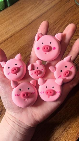粉粉嫩嫩的小猪仔
#粘土 #手工 #可爱小猪