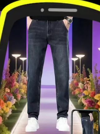 罗蒙男士休闲裤子 这条罗蒙加绒牛仔裤我真的太爱了!它采用的是棉弹面料,非常舒服且耐磨,还是加绒的,冬天穿完全没有问题。而且它的版型很正,是直筒设计,可以很好的修饰腿型,简直不要太帅!遮肉还显腿长的弯刀牛仔裤 真可以给老公安排上#百搭神裤 #牛仔裤 #百搭裤子 #男生穿搭 #阔腿裤