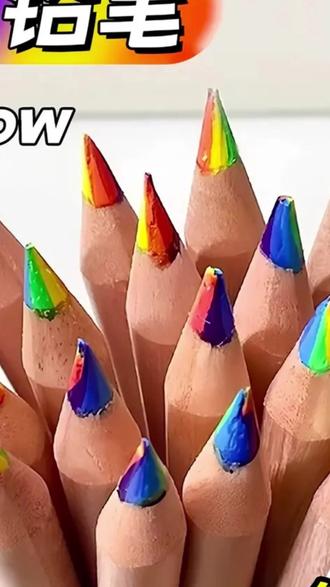 小红书同款ins风原木彩虹笔7色同芯彩色铅笔渐变色魔法涂鸦手账笔#新年好物季 #原木彩虹笔 #7色同芯铅笔 #手账涂鸦笔 #小红书同款笔