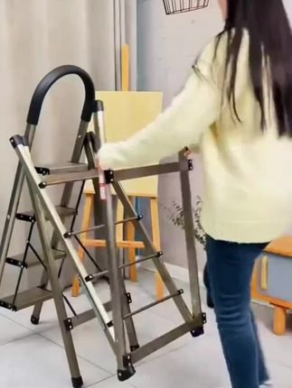 #多功能落地家两用晾衣梯#阳台晾晒被子防滑梯子#耐用登高可折叠衣架#多功能晾衣架 #折叠晾衣架
