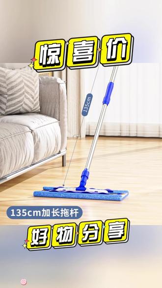 MR.SIGA世家合金王子拖把平板夹布家用地板瓷砖干湿两用吸水懒人#合金拖把 #平板拖把 #干湿两用 #地板清洁 #懒人拖把