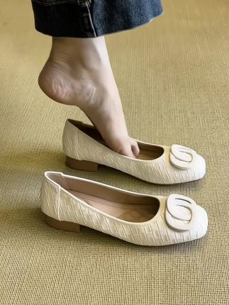 #软底软面法式单鞋#复古编织单鞋#贵妇奶奶鞋#一脚蹬单鞋@巨量千川