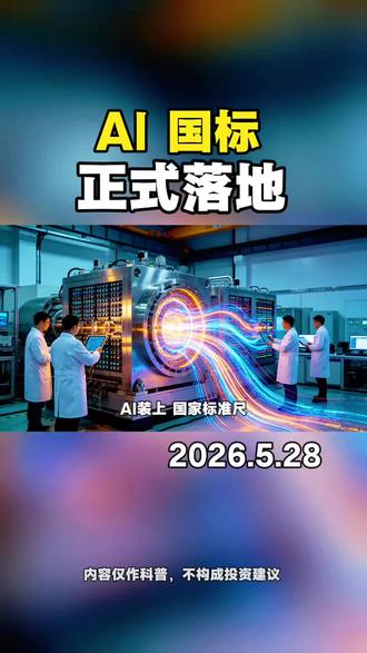 AI 国标 正式落地
#AI #AI国标 #涨知识 #投资