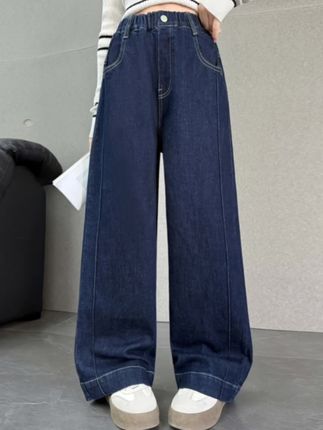 #显高显瘦显腿长 #女童牛仔裤 #女童阔腿裤 #秋季穿搭 #女童裤子