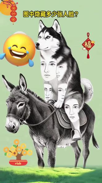 这幅图中你能找到的张人脸#梗图挑战 #智力大挑战