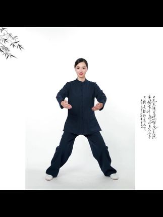 秀华道源方领小扣套装太极服男女秋冬保暖加厚款太极拳练功服新款#好物推荐#太极服#太极拳练功服#中华传统文化