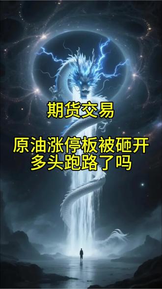 期货交易:原油涨停板被砸开,多头跑路了吗#期货 #交易 #交易系统 #原油 #涨停