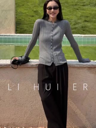 LiHuiEr李慧儿【几许】2025秋季新款气质宽松黑色西裤#穿出高级感 #气场全开 #简约大气 #显高显瘦