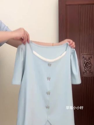 大码女装夏装胖mm法式拼接蕾丝边短袖T恤气质不规则上衣女64373#夏季穿搭 #显高显瘦 #今日穿搭 #女装 #我的ootd穿搭