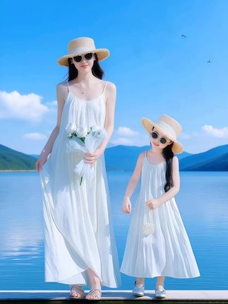 哇塞!一键解锁夏日海边亲子甜蜜同款,美翻沙滩!#亲子装母女装 #度假风穿搭 #女童度假风连衣裙 #亲子连衣裙  #沙滩裙 @抖加🔥上热门🔥dou+🔥热点宝