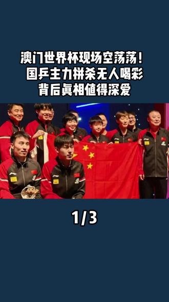澳门世界杯现场空荡荡!国乒主力拼杀无人喝彩,背后真相值得深爱