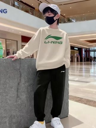 #李宁中大童卫衣#卫衣#中大童卫衣 #卫衣套装#男童穿搭