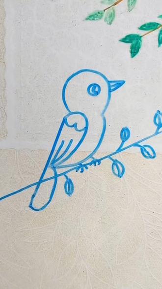 这样画小鸟,非常简单哦!#简笔画 #儿童简笔画#可爱简笔画#简笔画教程#画画教程