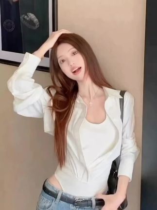 #辣妹穿搭 #套装穿搭 #韩系穿搭 #衬衫女 #百搭上衣