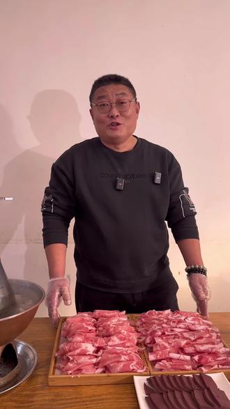 99三斤的羊肉卷 带一份羊血 #莱州#羊肉