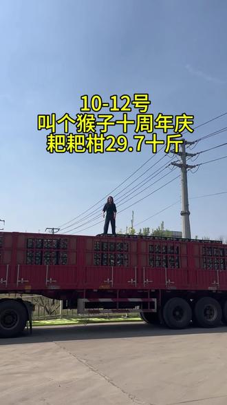 叫个猴子十周年庆活动,耙耙柑整车到货29.7十斤#dou上热门