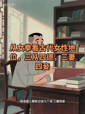 从女权看古代女性地位,三妻四妾,三从四德
