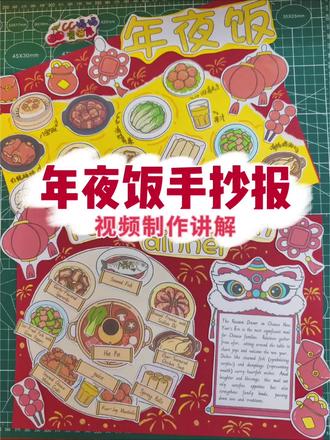 中英文年夜饭手抄报制作视频
#中英文年夜饭#年夜饭手抄报 #年夜饭手抄报线稿 #年夜饭绘画 #英语年夜饭 #英语年夜饭手抄报