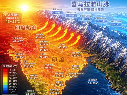 想靠炸山给印度降温?青藏高原冰川消融,10 亿人水源将面临浩劫!#喜马拉雅山 #印度高温 #全球变暖 #抖音精选