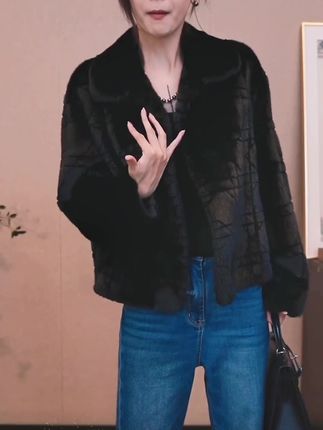 【CHENSMCHEN×JCSO】进口宝嘉美短款水貂皮草外套ZWD2180127#高级感搭配 #氛围穿搭 #分享穿搭 #水貂皮草