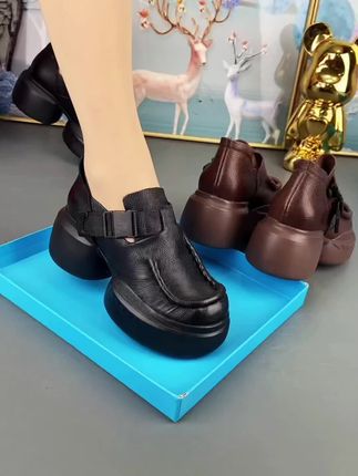 #新款鞋#真皮女鞋#不累脚#透气舒适#妈妈鞋